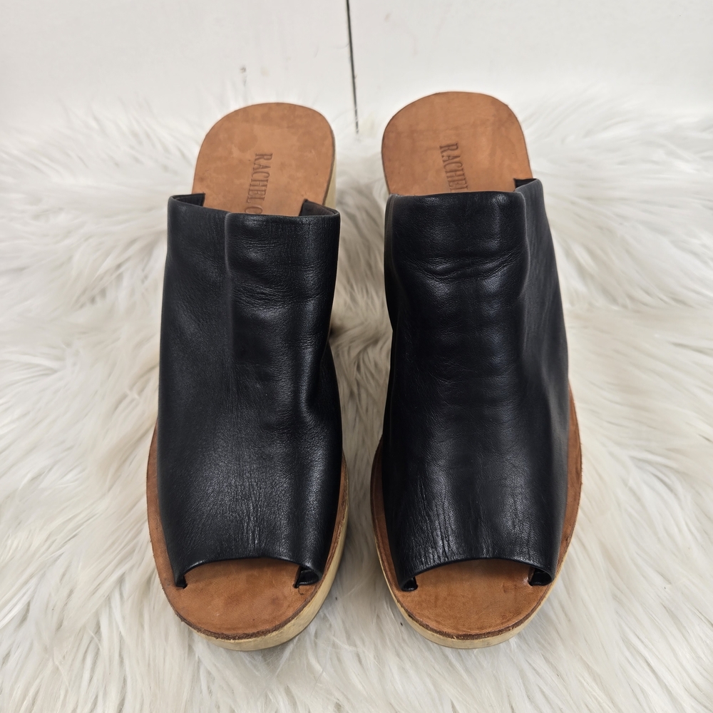 Rachel Comey Black Leather Wedges